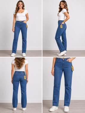 Vibrant M.I.U. Womens Jeans Size 7 W27 Blue High Rise Made in USA NWT